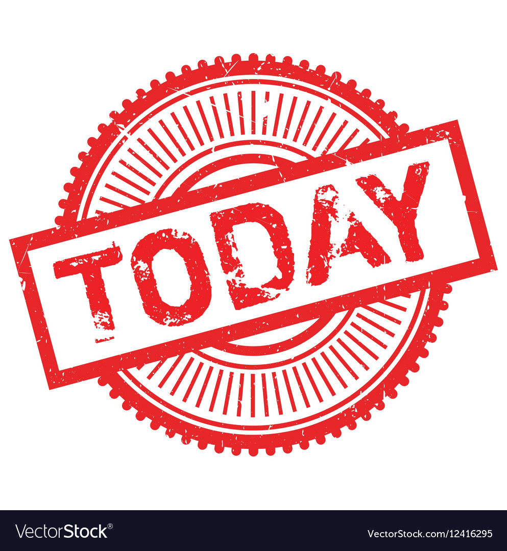 Today stamp rubber grunge Royalty Free Vector Image