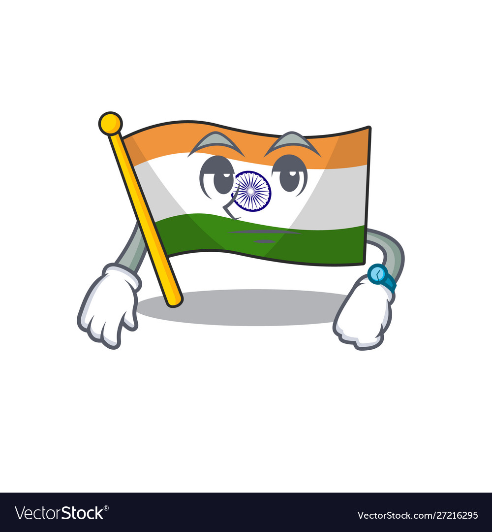 Waiting indian flag kept in cartoon cupboard Vector Image Waiting indian flag kept in cartoon cupboard Vector Image