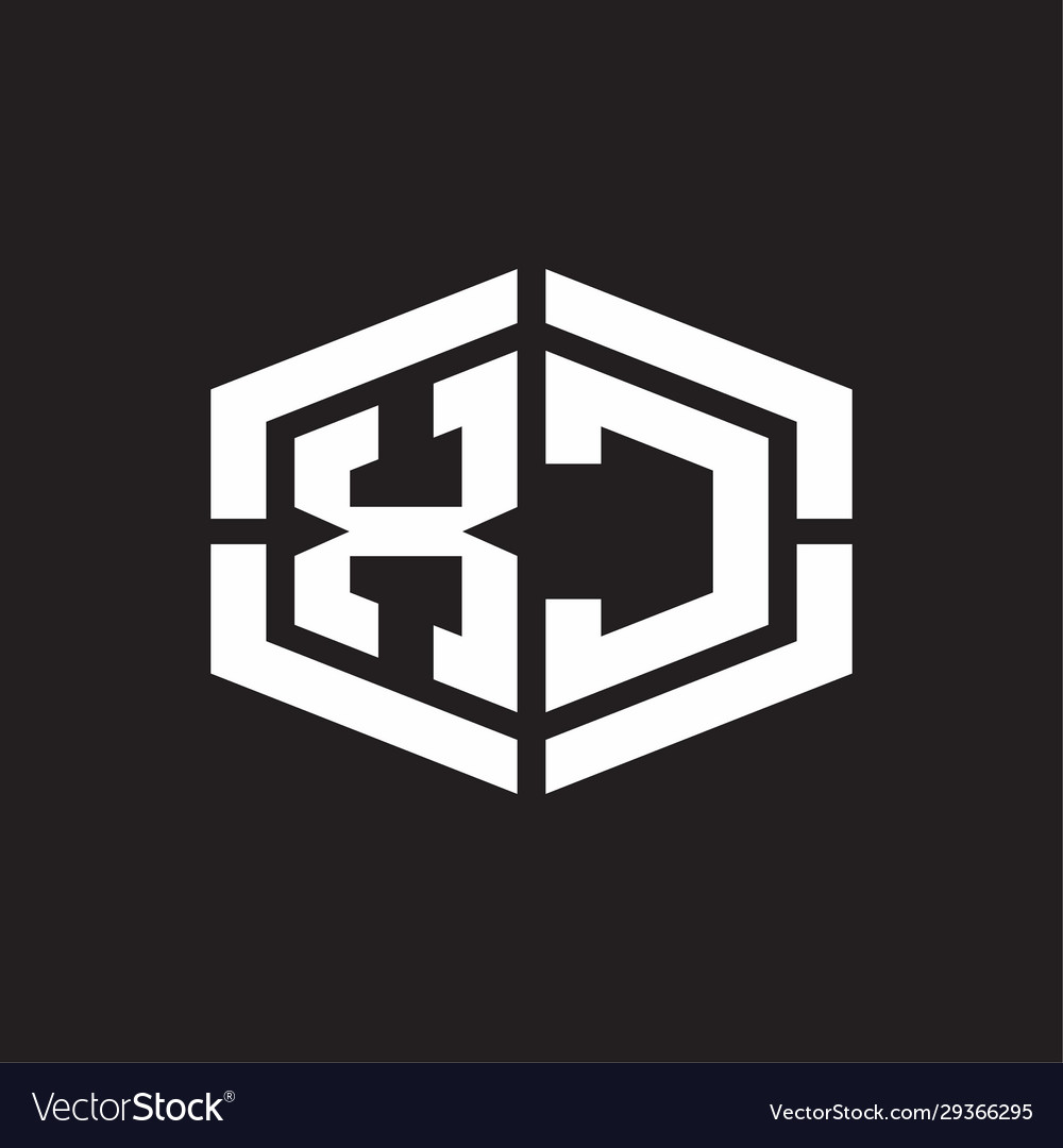 Xc logo monogram with hexagon shape and piece Vector Image Xc logo monogram with hexagon shape and piece