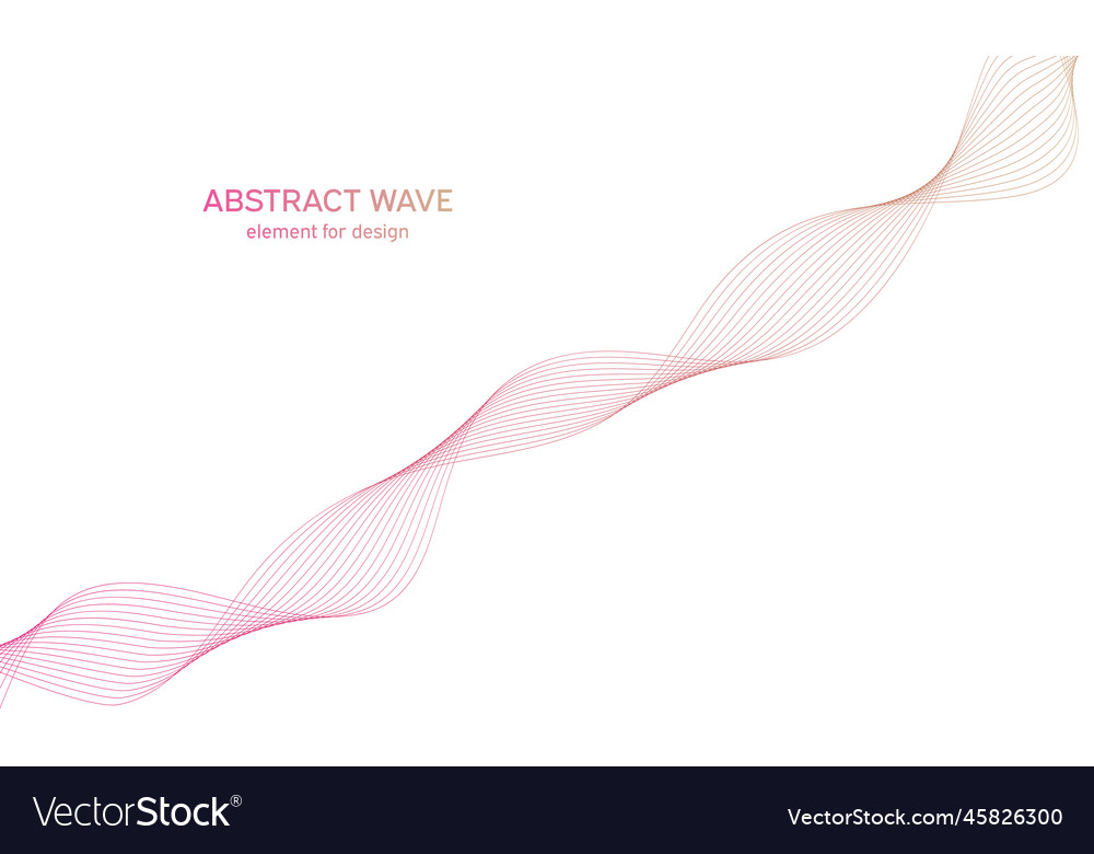 Abstract colorful wave element for design vector image Abstract colorful wave element for design