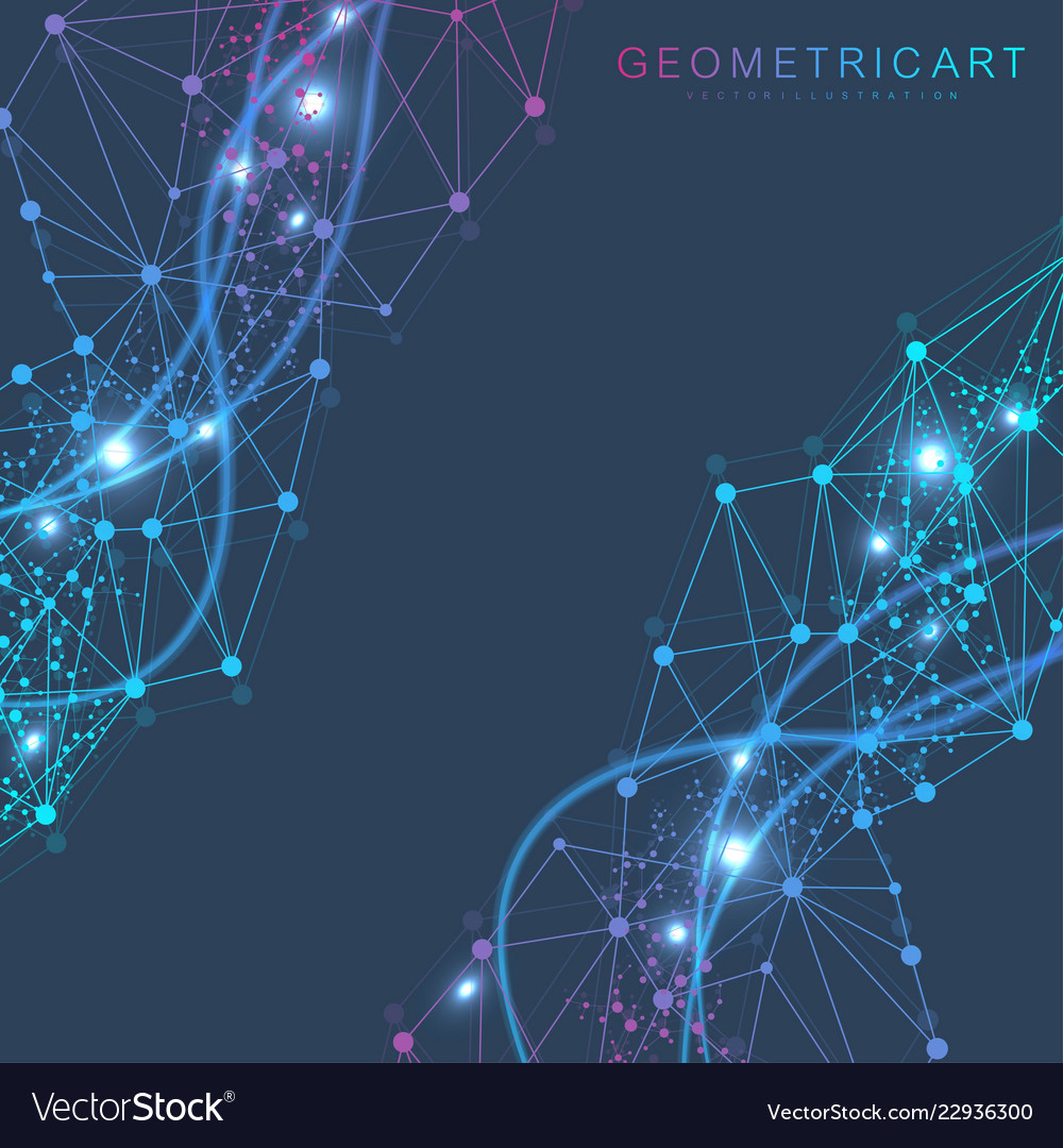 Big data visualization background modern vector image Big data visualization background modern