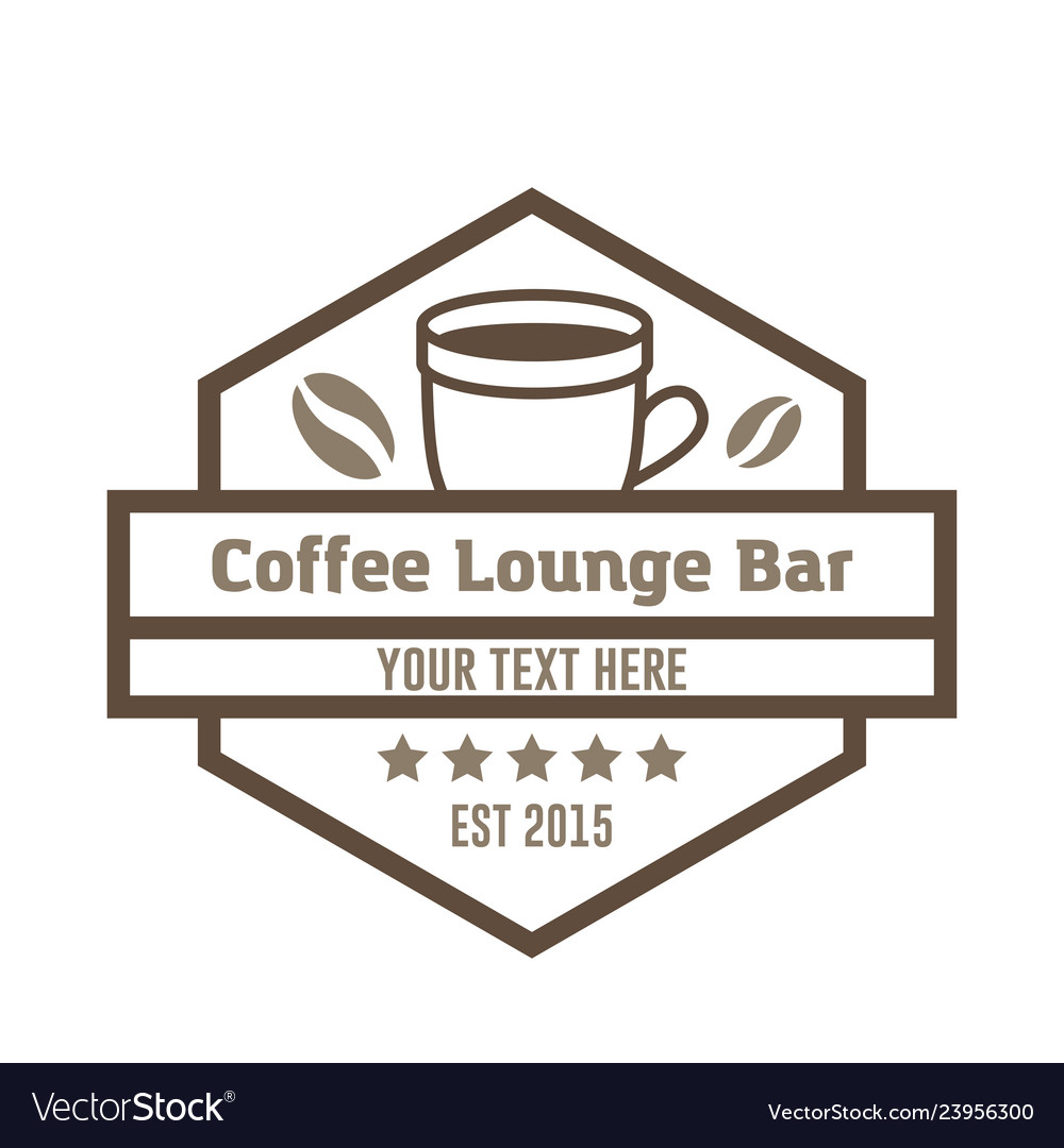 Concept of coffee logo brown