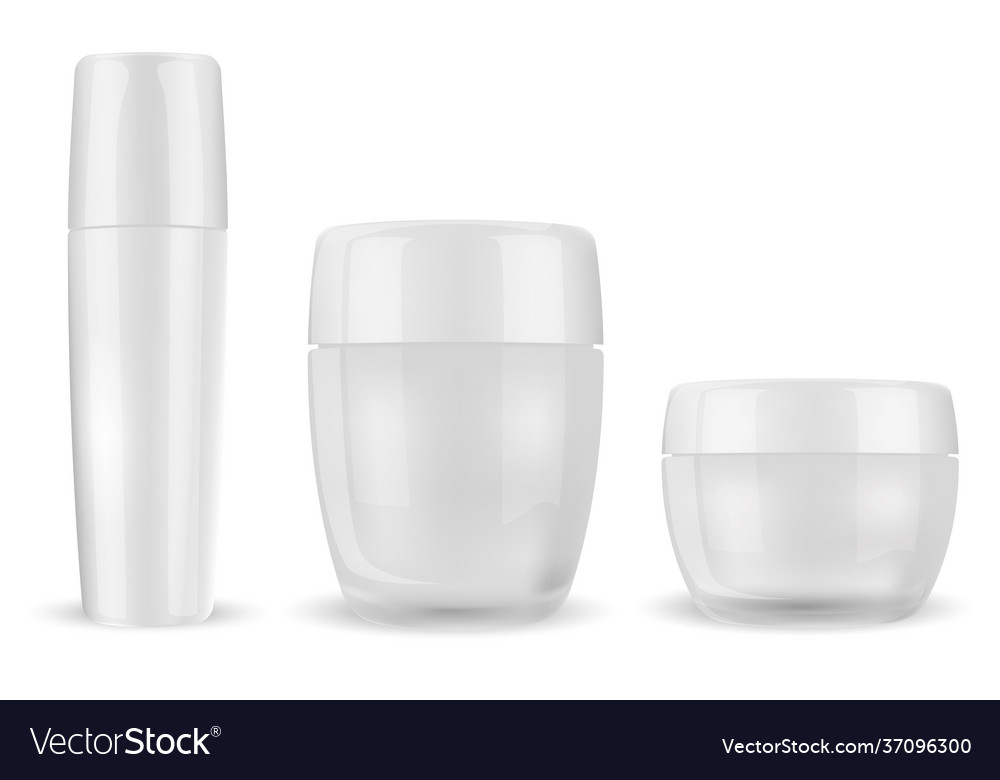 Creme jar mock nach oben Gesicht Creme kosmetische Flasche kann Vector Image Creme jar mock nach oben Gesicht Creme kosmetische Flasche kann