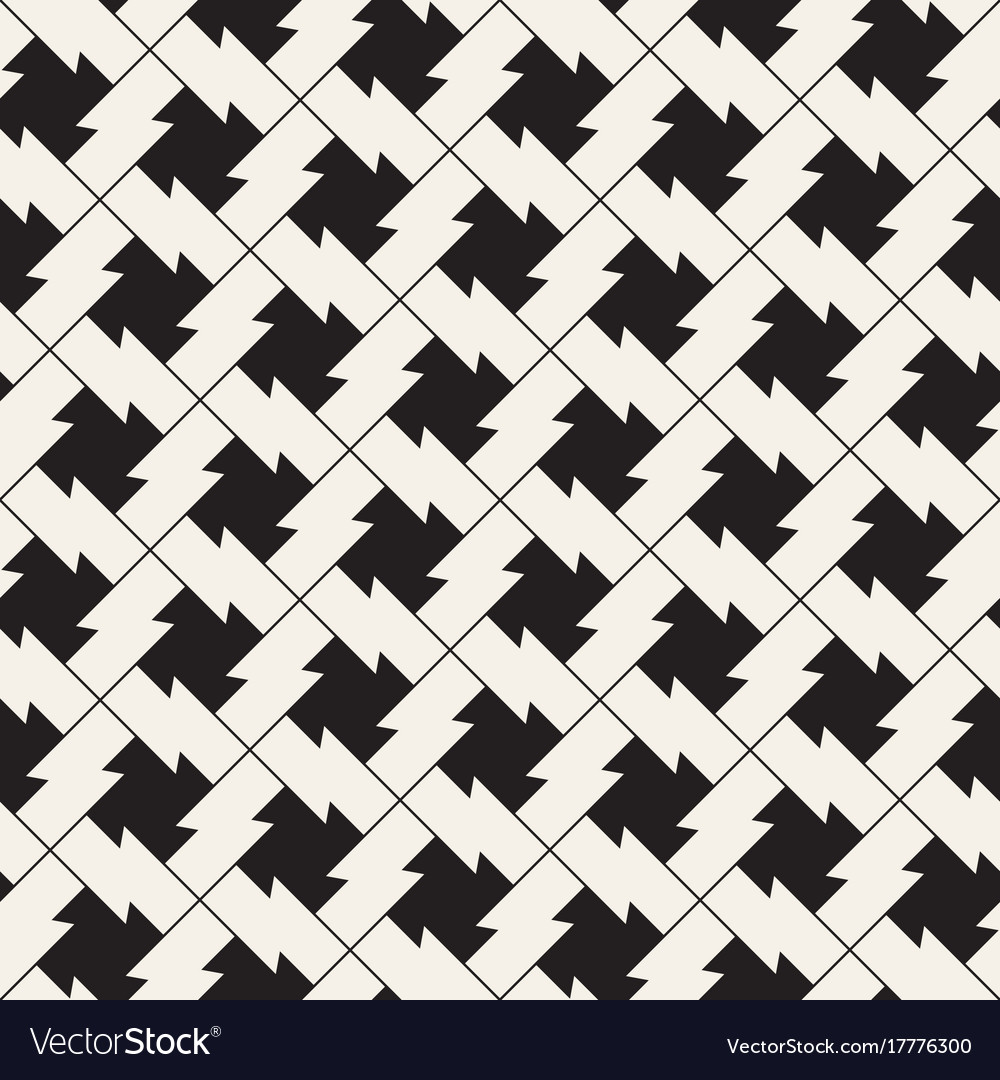 Cross Tiling Pattern - Monochrome