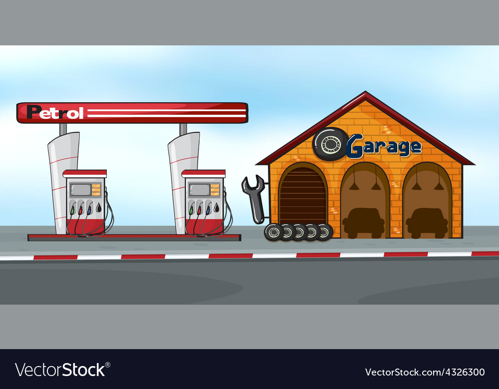 Gas station and garage