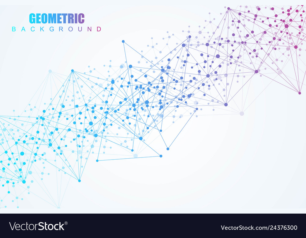 Geometric abstract background with connected line