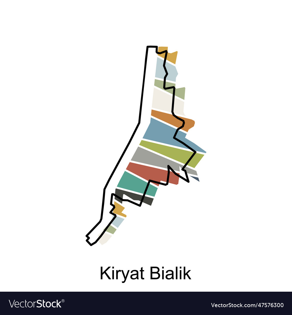 Kiryat bialik map icon design Royalty Free Vector Image