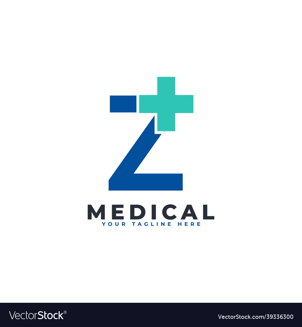 Letter z cross plus logo usable for business Vector Image