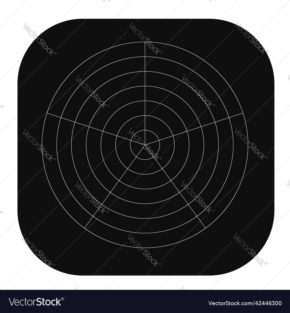 Polar circular grid mesh pie chart graph element vector image Polar circular grid mesh pie chart graph element