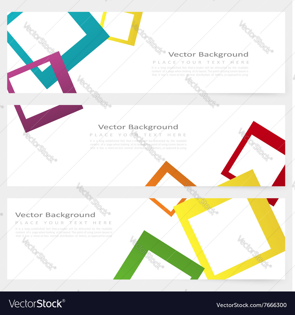 Set Of Abstract Template Banner Royalty Free Vector Image