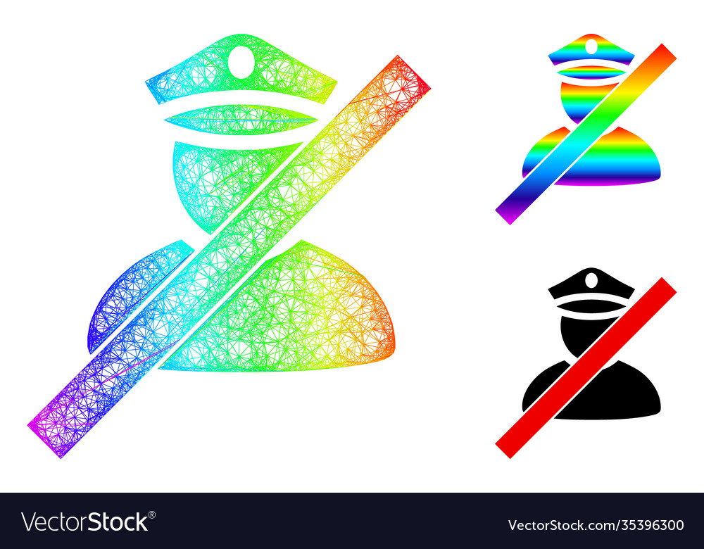 Spectrum net gradient wrong police man icon