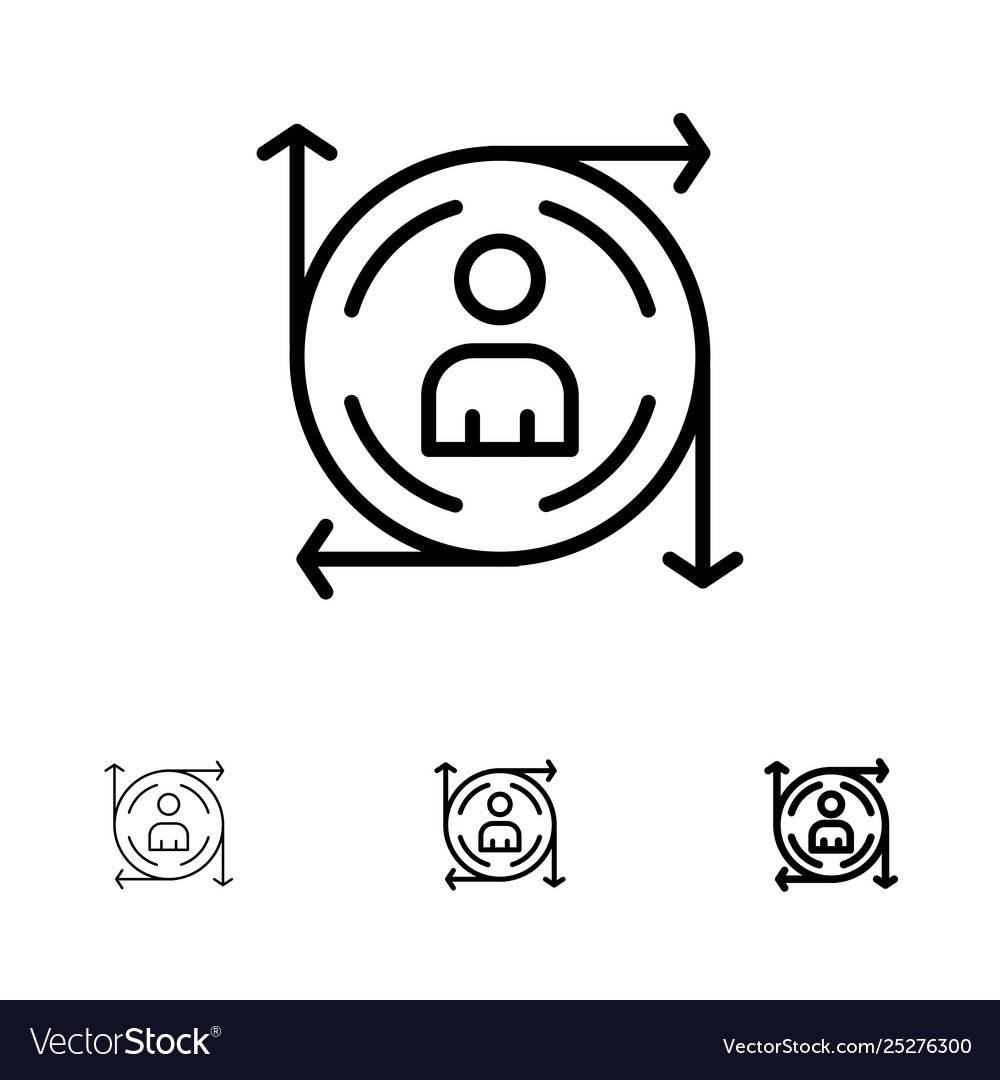 User predication arrow path bold and thin black