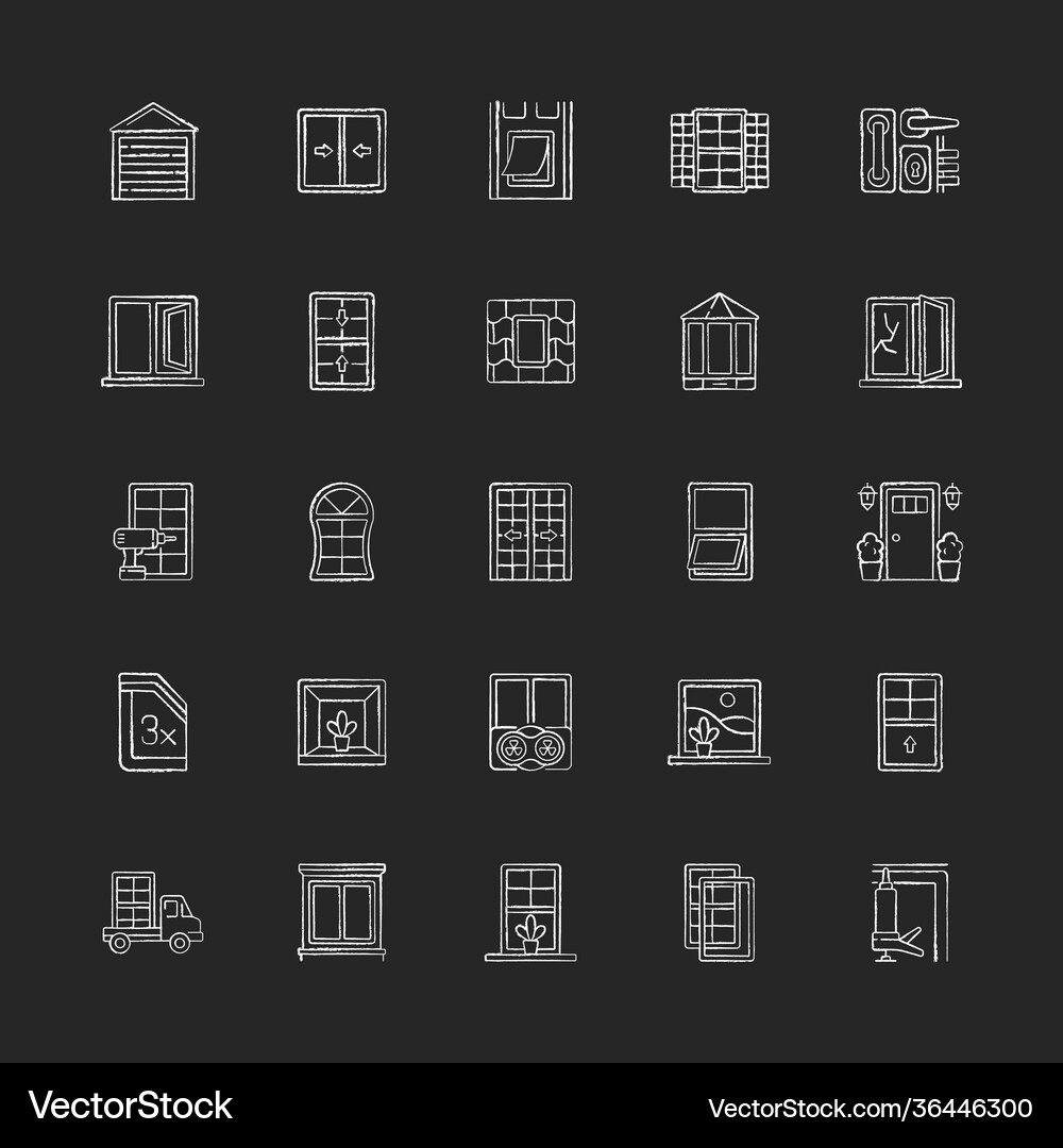 Window and door installation service chalk white Vector Image