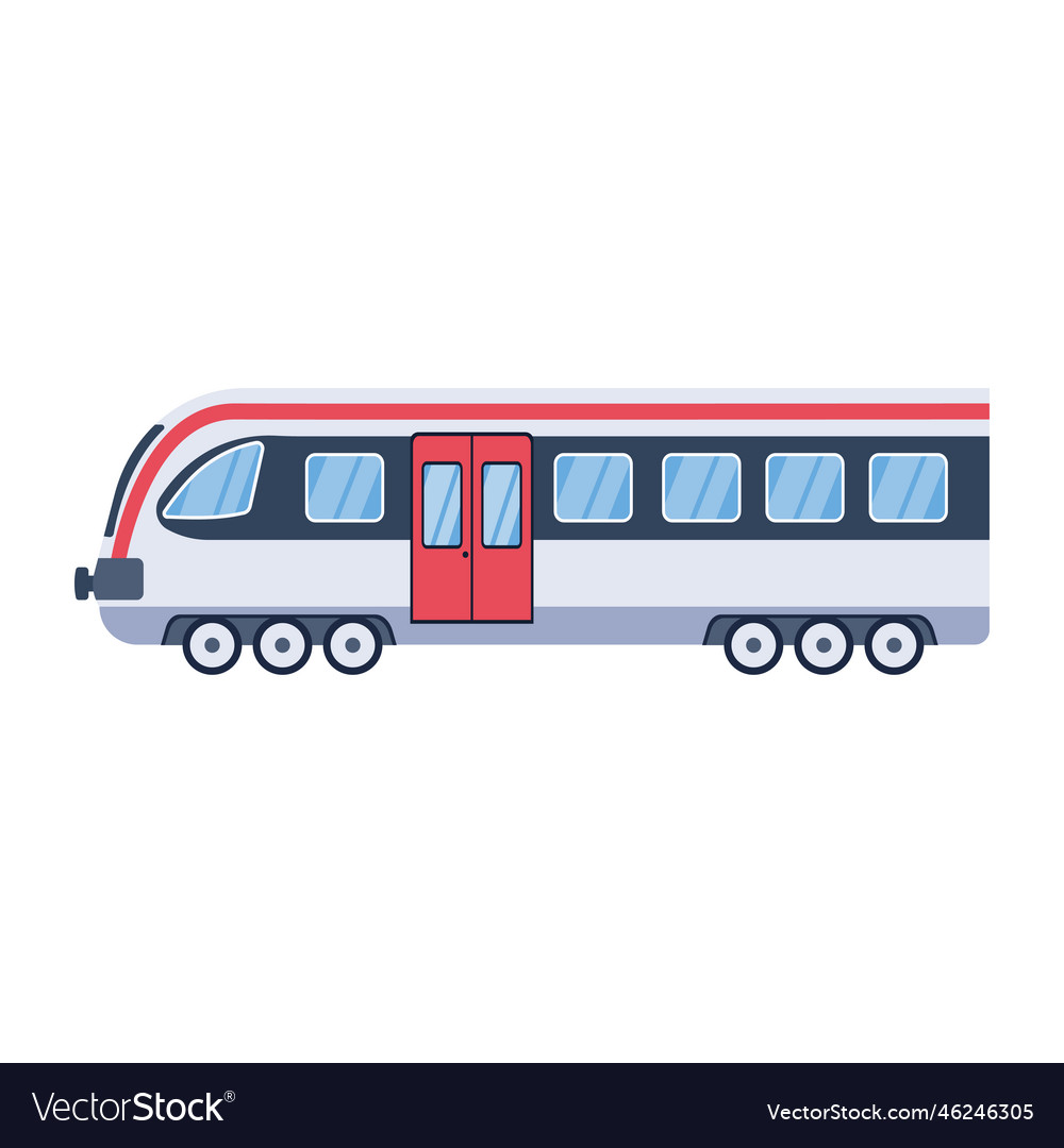 Bullet railway Royalty Free Vector Image - VectorStock