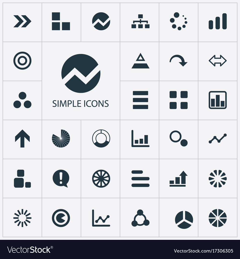 Chart Icon Set - Simple Data Visuals