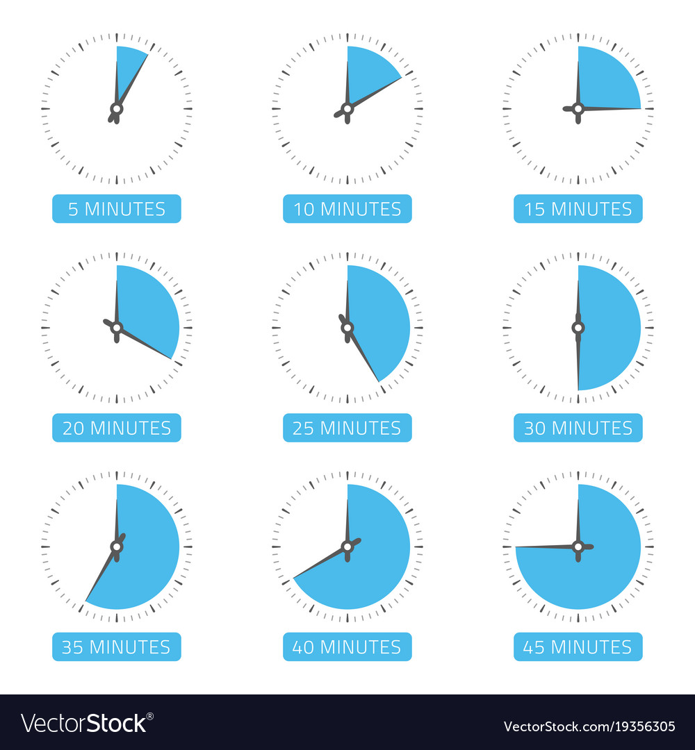 Clock Face with Time Intervals