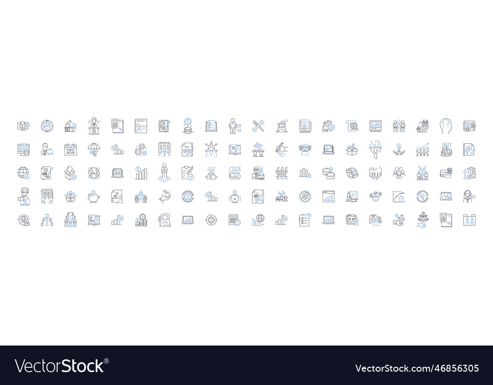 Environmental sustainability line icons collection