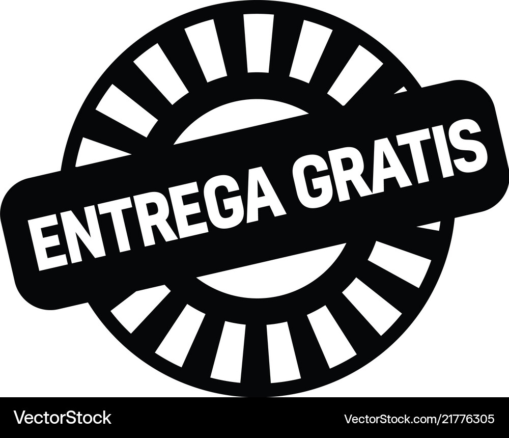 Free delivery stamp in spanish Royalty Free Vector Image