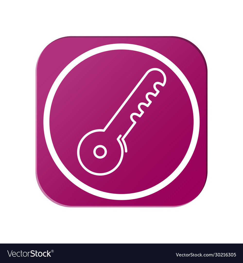 Icon an abstract key simple design vector image Icon an abstract key simple design