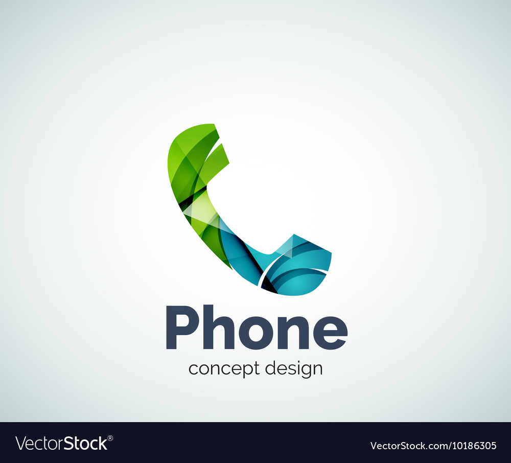 Retro phone logo template