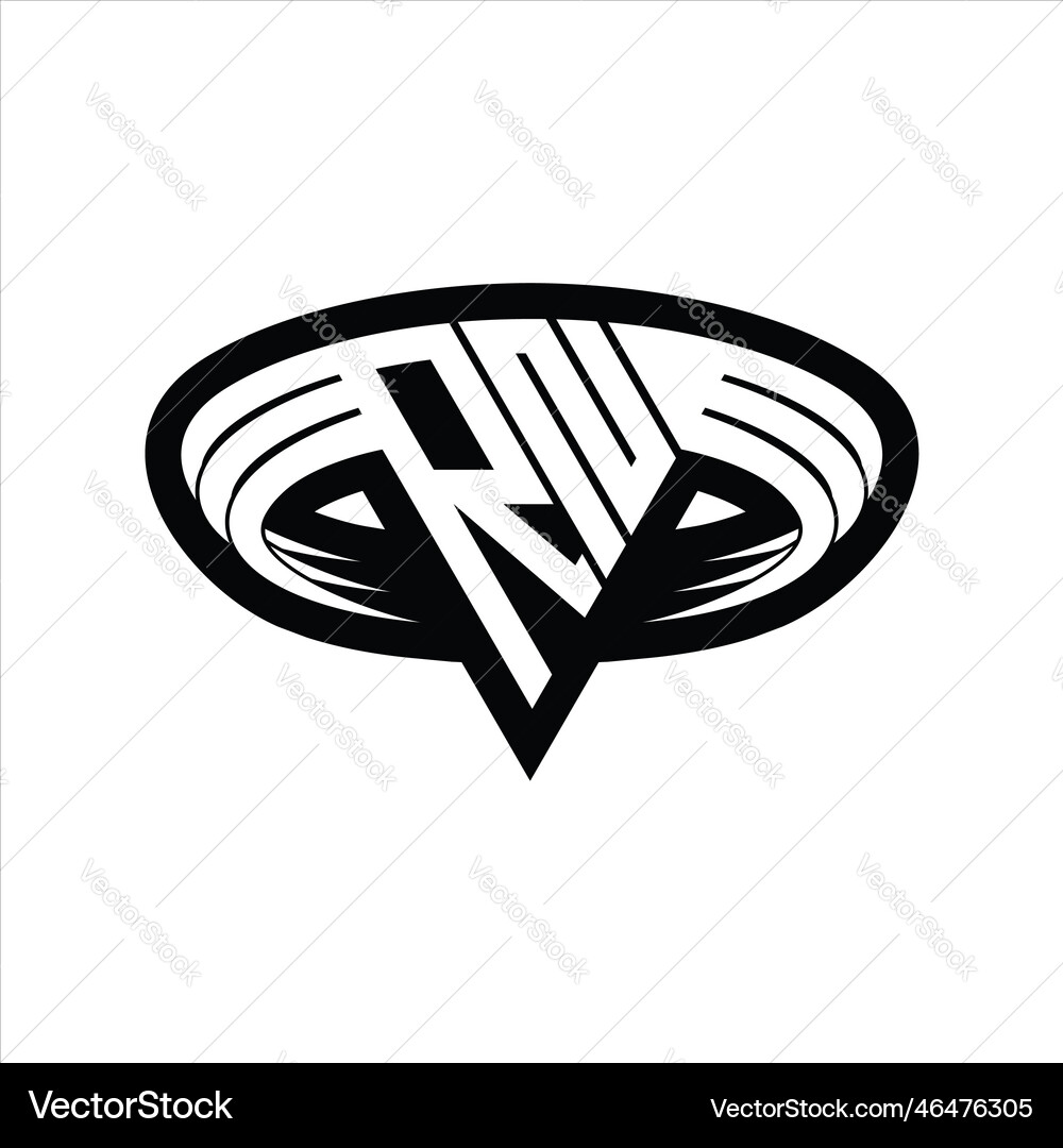 Rn logo monogram with triangle shape slice Vector Image