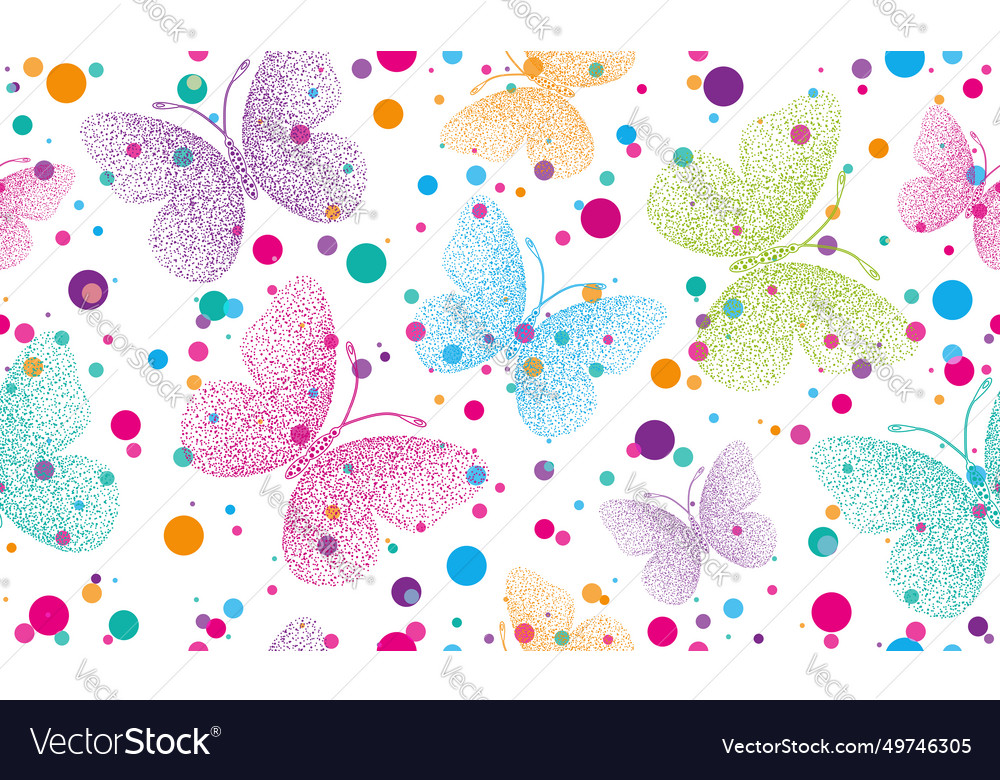 Seamless pattern with polka dot colorful