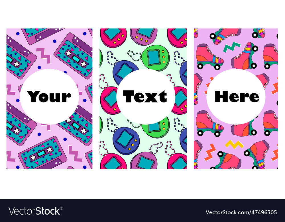 Set of retro card mockup design for text