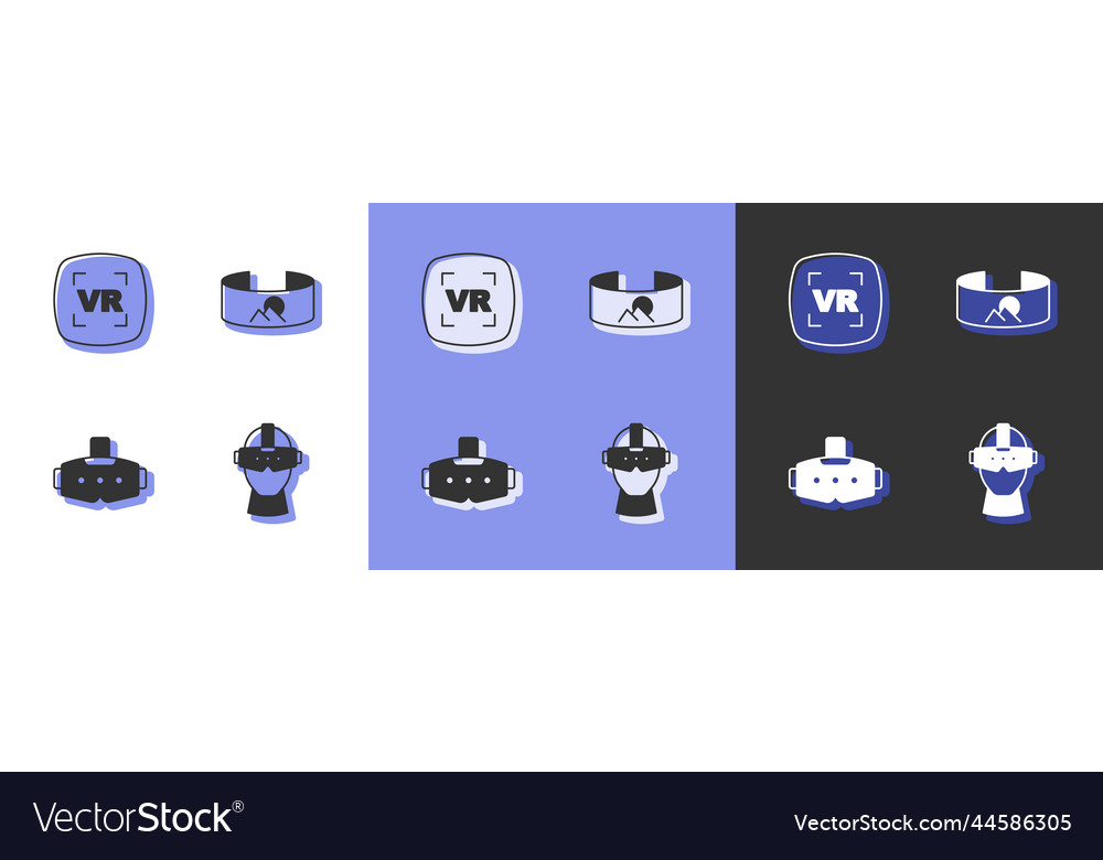 Set virtual reality glasses and 360 degree view