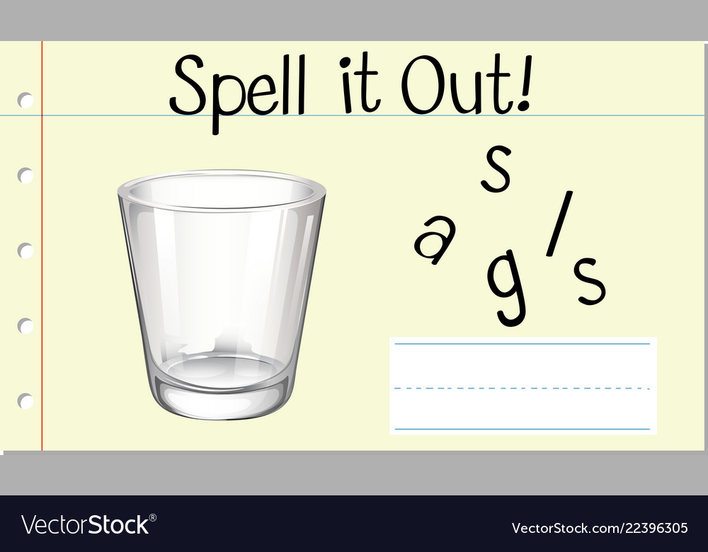 Spell english word glass