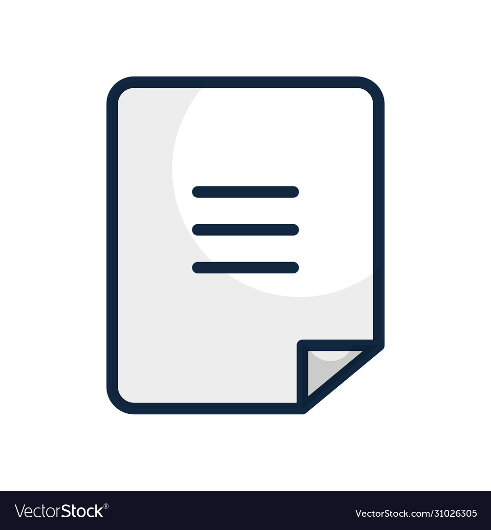 User interface concept document page icon line