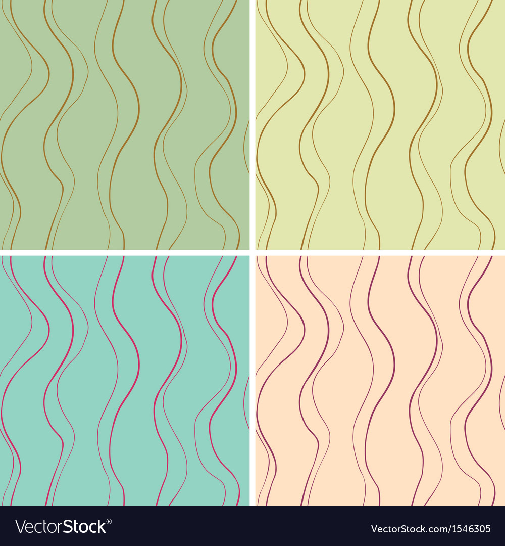 Wavy seamless patterns set