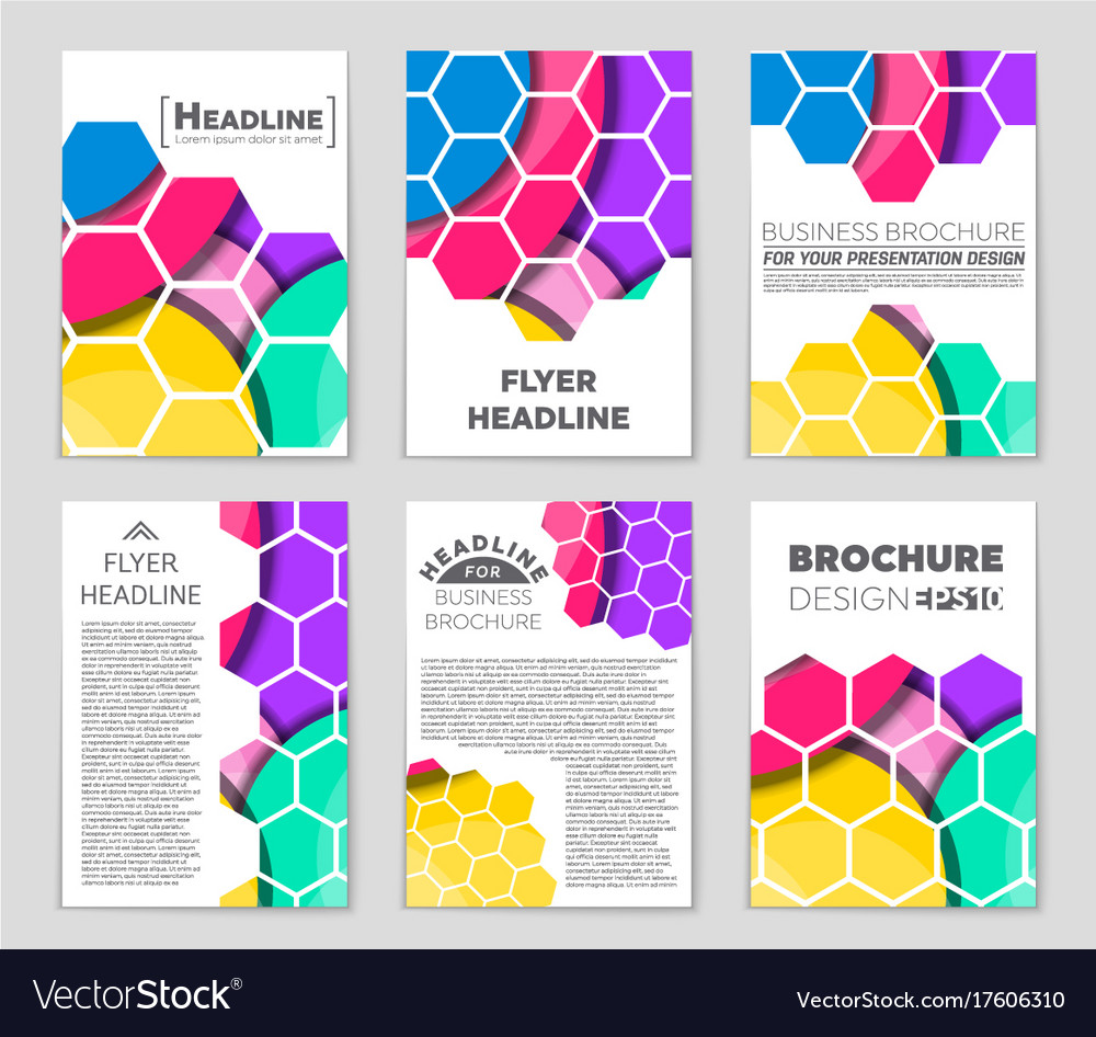 Abstract layout background set for art