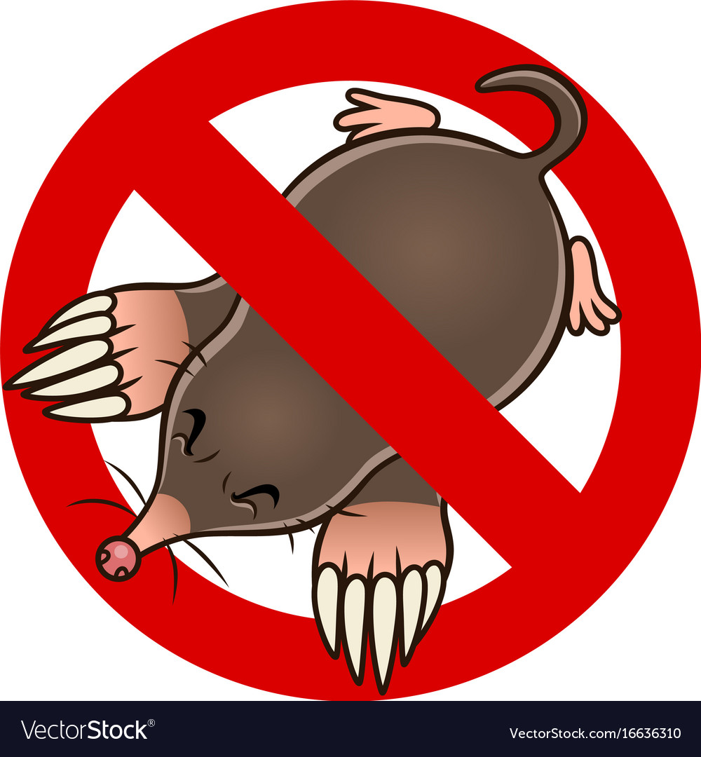 Anti mole sign Royalty Free Vector Image - VectorStock