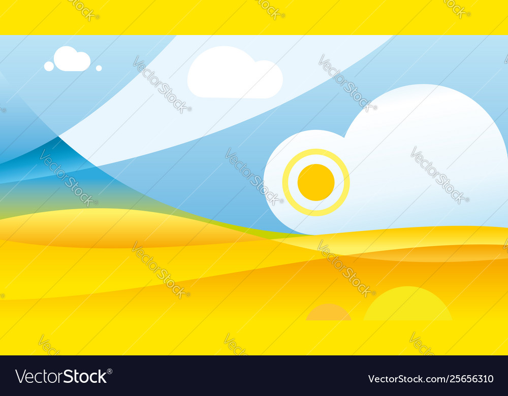 Background geometric landscape with fields
