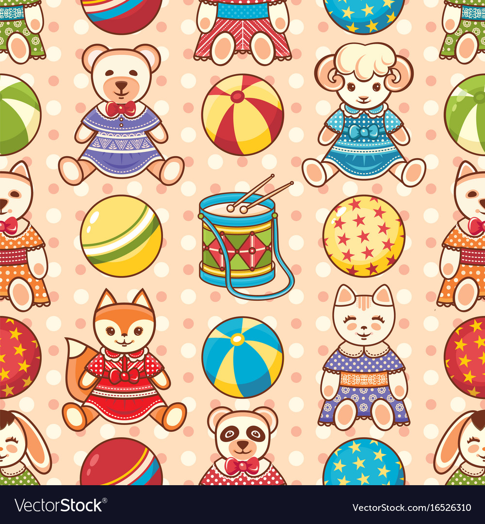 Child toy seamless pattern design element