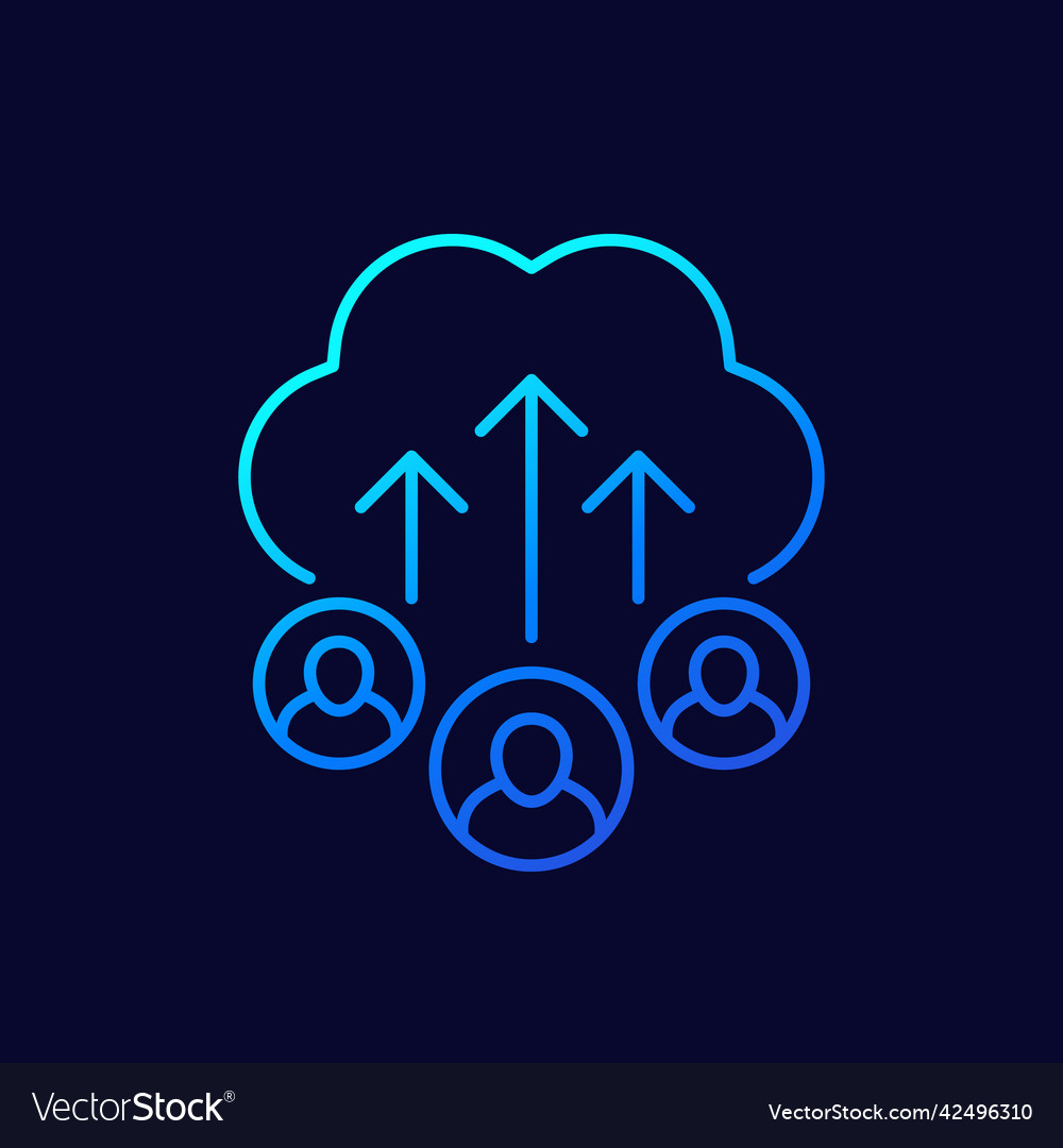 Collect user data line icon