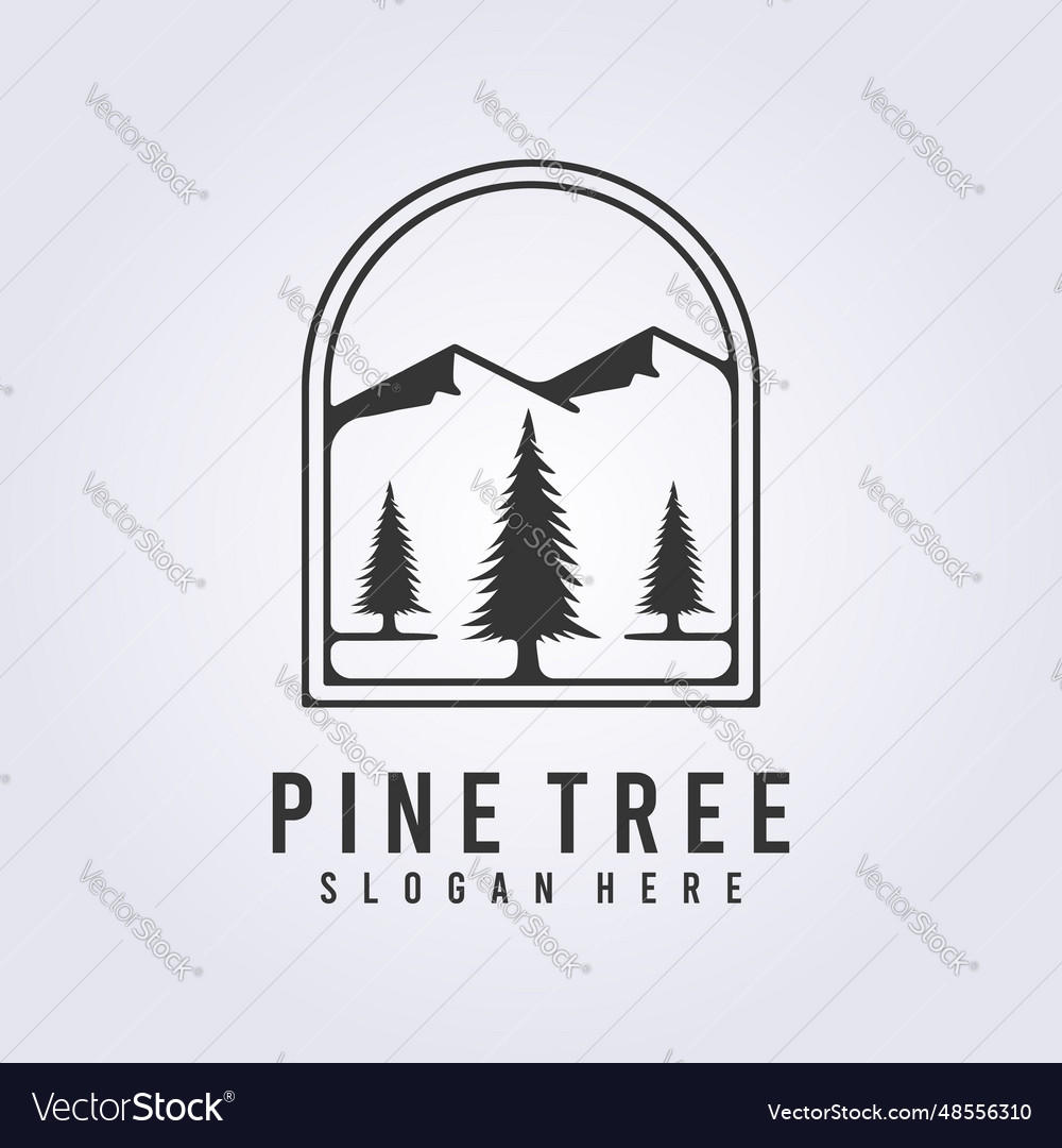 Evergreen logo pine tree icon symbol design