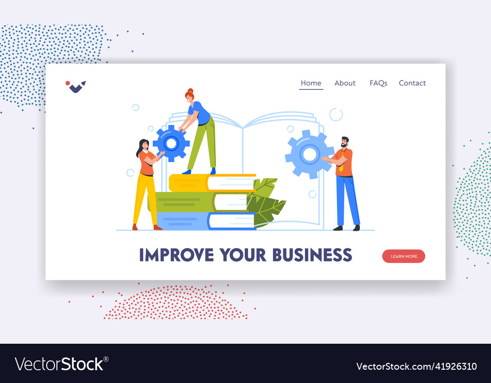 Improve your business landing page template tiny