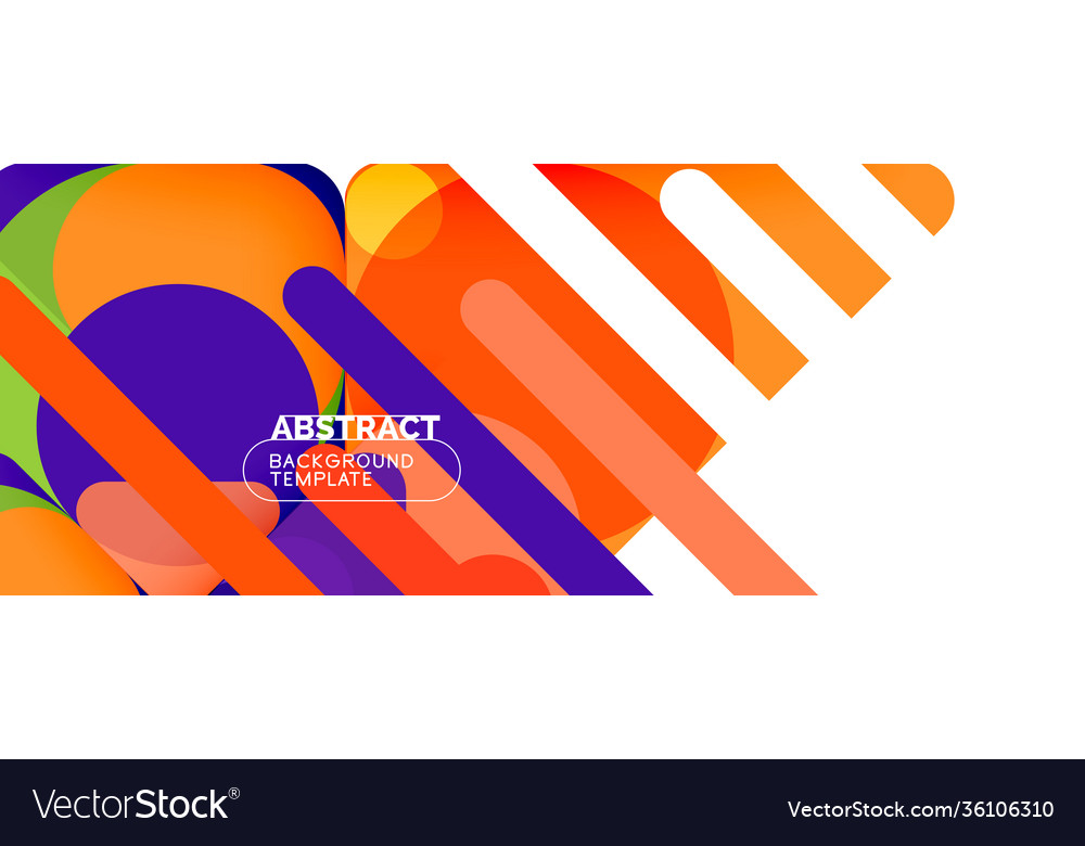Modern geometric round shapes and dynamic lines vector image Modern geometric round shapes and dynamic lines