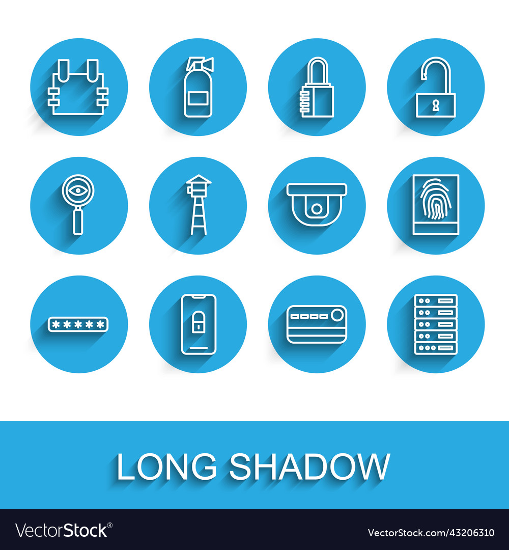 Set line password protection mobile with closed vector image Set line password protection mobile with closed