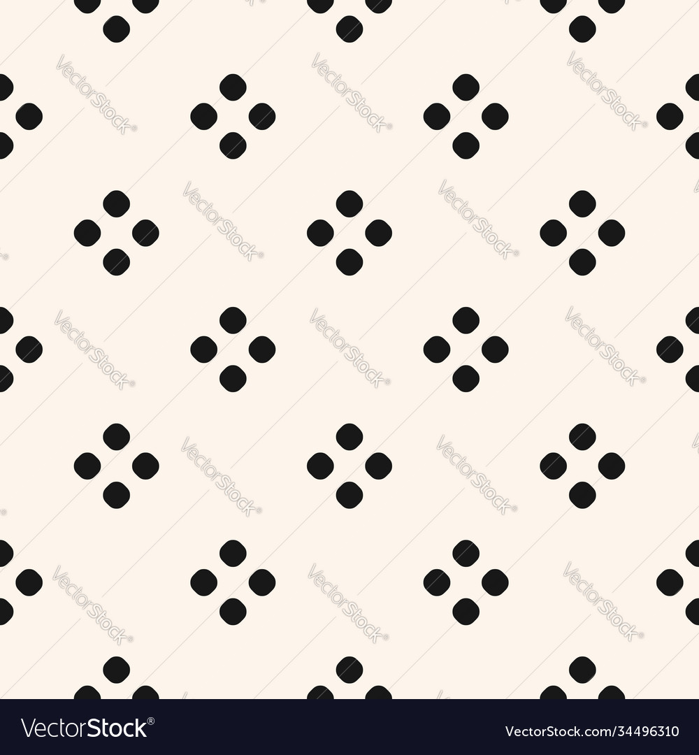 Simple minimal seamless polka dot pattern vector image Simple minimal seamless polka dot pattern