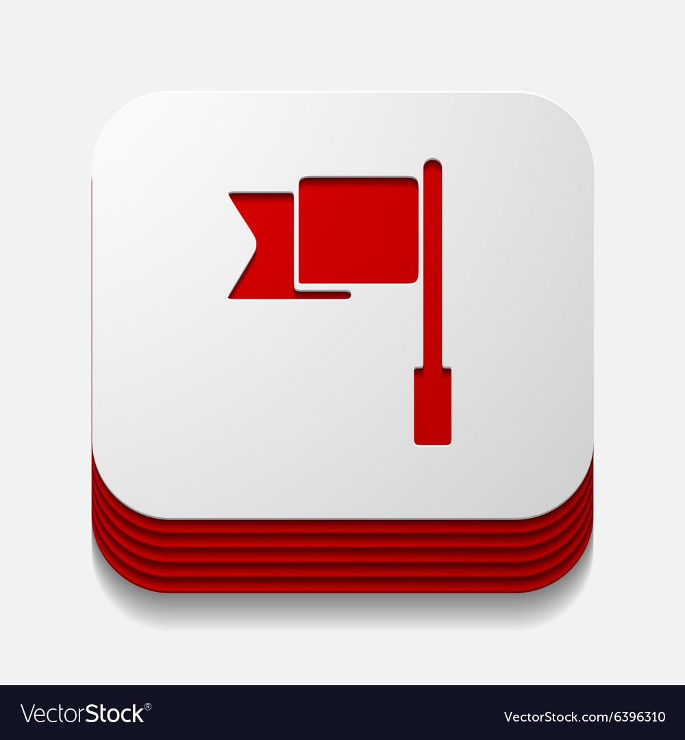 Square button flag