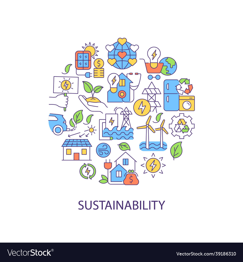 Sustainability abstract color concept layout Vector Image