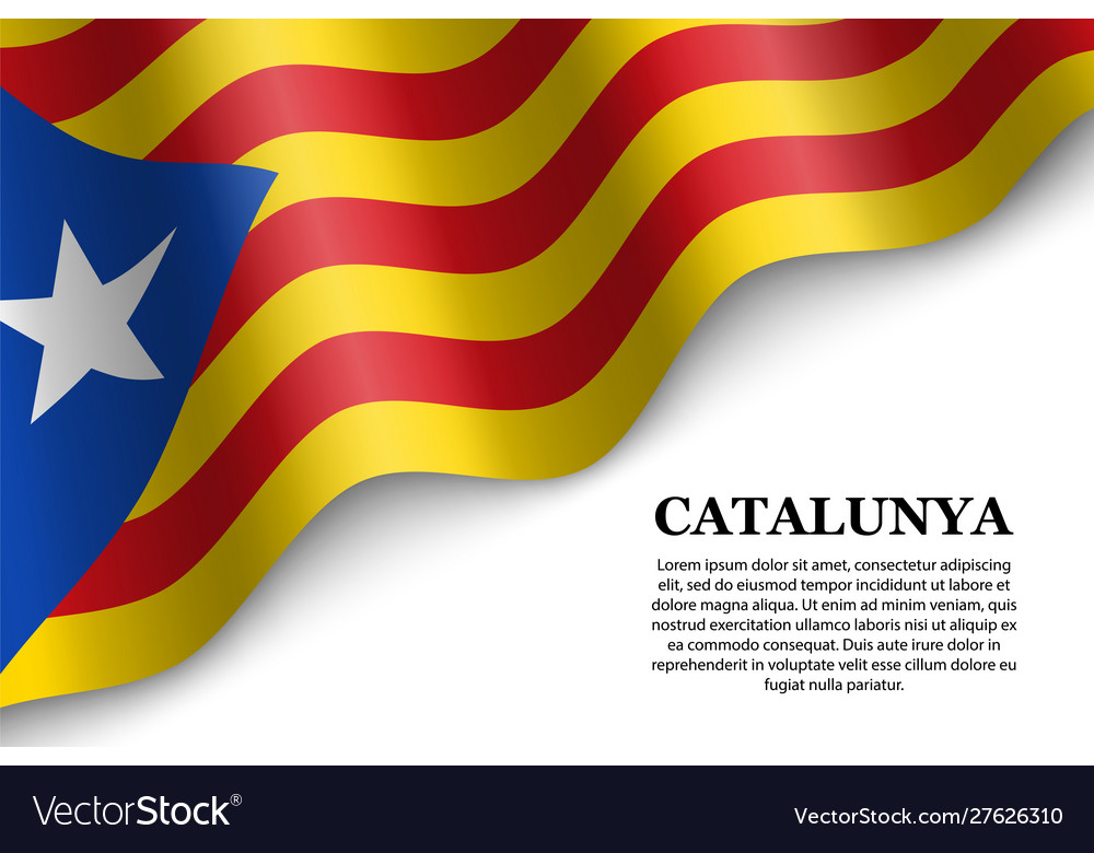 Waving flag catalan independentist - estelada