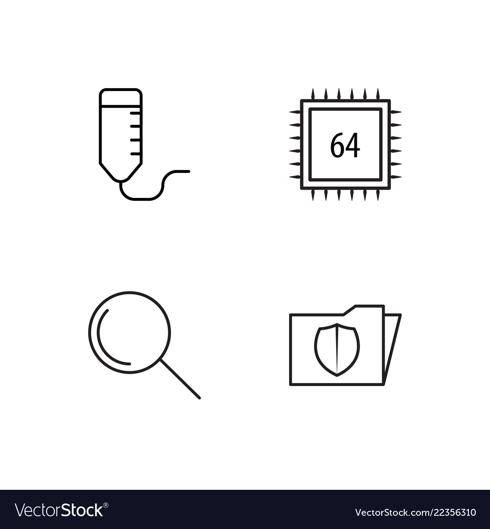Web simple outlined icons set
