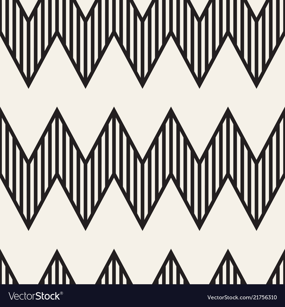 Zigzag Line Pattern - Abstract Monochrome