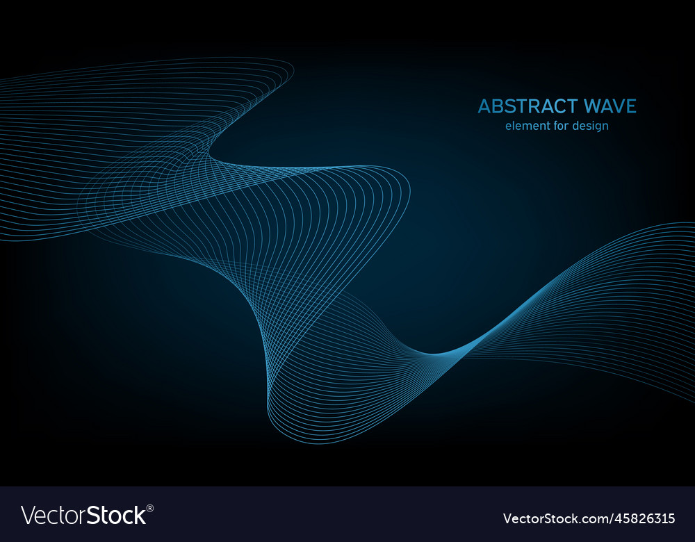 Abstract wave element for design digital