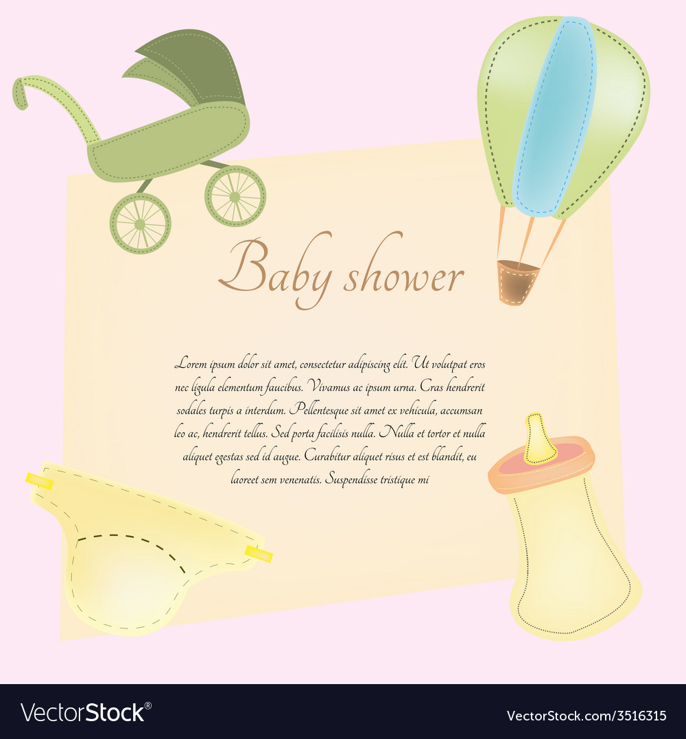 Baby document design Royalty Free Vector Image