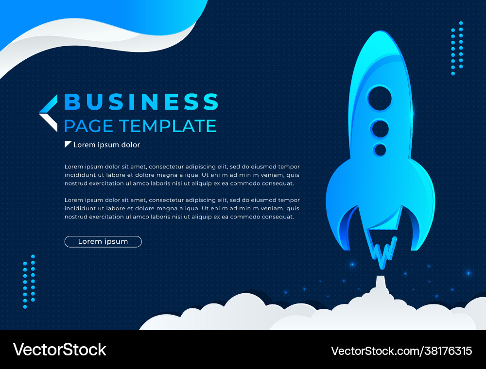 Business startup concept rocket template modern Vector Image