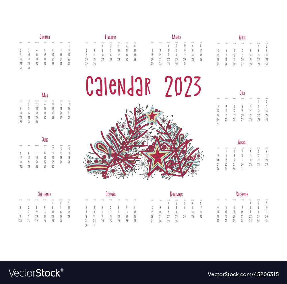 Calendar 2023 poster viva magenta trend color